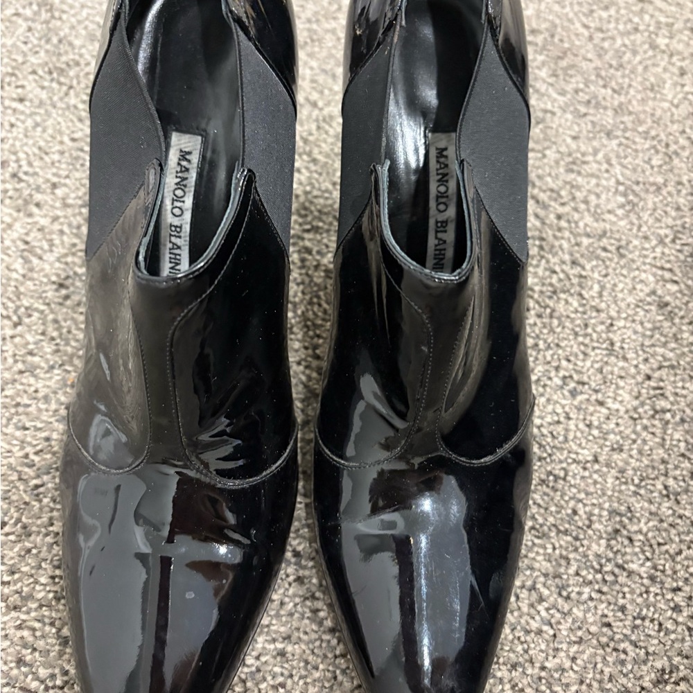 Manolo Blahnik Black Heeled Boots